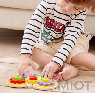 Дерев'яний Конструктор головоломка Xiaomi BEVA Educational Gear toy Butterfly