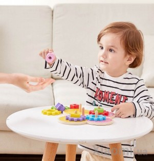 Деревянный Конструктор головоломка Xiaomi BEVA Educational Gear toy Butterfly
