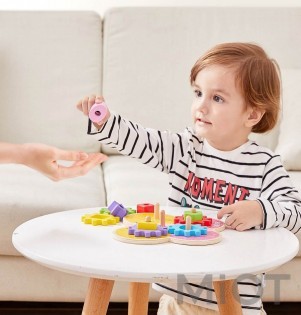 Дерев'яний Конструктор головоломка Xiaomi BEVA Educational Gear toy Butterfly