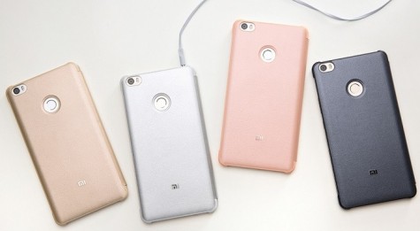 Чохол книжка з віконцем до смартфонів Xiaomi Mi Max Silver 1161600008
