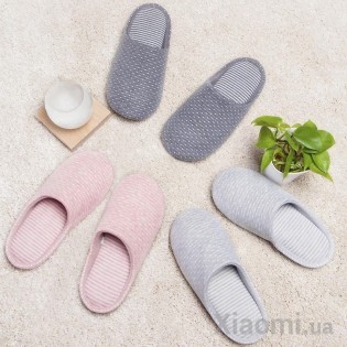Тапочки комнатные Xiaomi Bu-Ye Cotton Home slippers Pink L size BY01732001