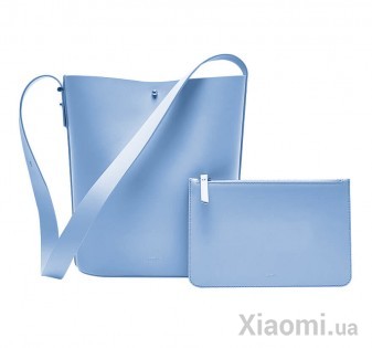 Сумка женская Xiaomi CARRY'O Light luxury leather bucket bag Blue