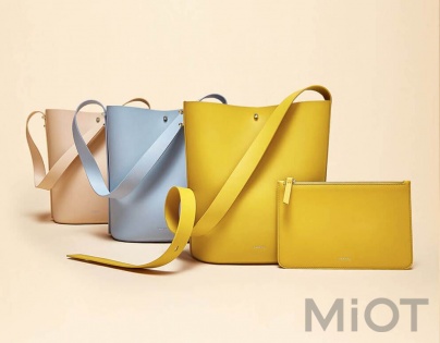 Сумка жіноча Xiaomi CARRY'O Light luxury leather bucket bag Blue