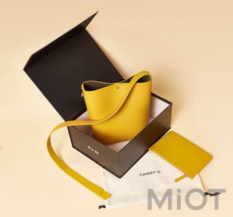 Сумка жіноча Xiaomi CARRY'O Light luxury leather bucket bag Blue