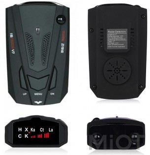 Автомобільний радар-детектор V7 360 Xiaomi Degrees Car Radar Detector Blue