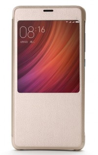 Чохол книжка з віконцем до смартфонів Xiaomi Redmi Pro Gold 1162500027