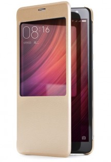 Чохол книжка з віконцем до смартфонів Xiaomi Redmi Pro Gold 1162500027
