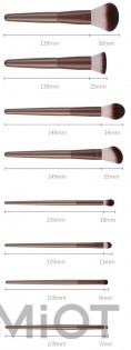 Набір пензликів для макіяжу Xiaomi DUcare Style makeup brush 8 sticks D802-B-XM