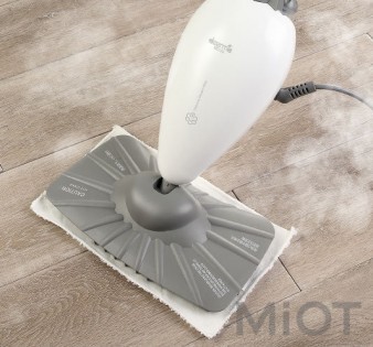 Стерилізаційний паровий Підлогонатирач/Електрошвабра Xiaomi Deerma Steam Mop White ZQ100