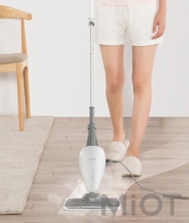 Стерилізаційний паровий Підлогонатирач/Електрошвабра Xiaomi Deerma Steam Mop White ZQ100