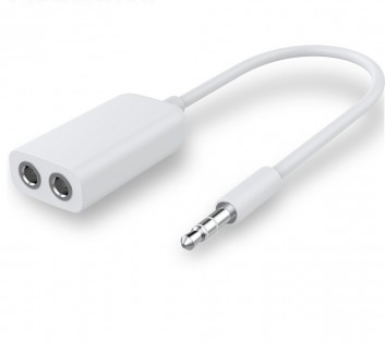 Y-подібний перехідник для навушників Dual Splitter White