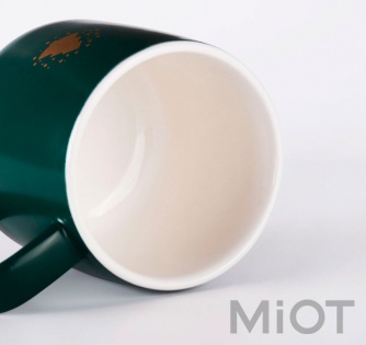 Кружка Xiaomi FINEMADING 500cc Mosaic Christmas Edition with lid Green