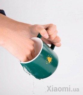 Кружка Xiaomi FINEMADING 500cc Mosaic Christmas Edition with lid Green