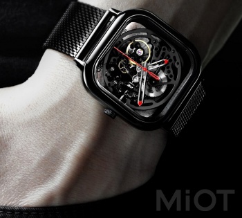 Годинник CIGA Design full hollow mechanical watches Black