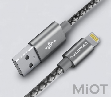 Кабель Xiaomi Guildford Lightening MFI Certified Apple Data Cable 100 cm Grey