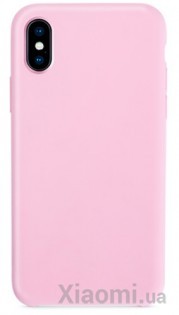 Чехол накладка Xiaomi Guildford Liquid Silicone Magnetic Plug iPhone X Pink