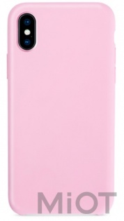 Чехол накладка Xiaomi Guildford Liquid Silicone Magnetic Plug iPhone X Pink
