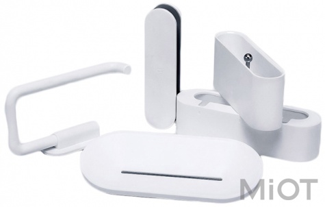 Набір настінних тримачів для ванної кімнати Xiaomi Happy Life Bathroom set 5pcs White