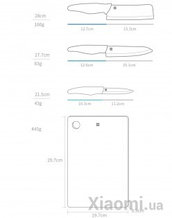 Набор Xiaomi Huo Hou Hot Ceramic Knife + Chopping Board Set HU0020