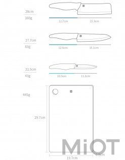 Набір Xiaomi Huo Hou Hot Ceramic Knife + Chopping Board Set HU0020