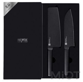 Набір ножів Xiaomi Huo Hou Black non-stick heat knife 2 psc. set