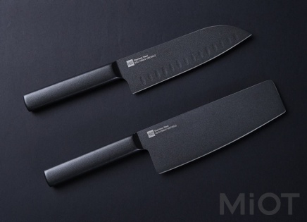 Набір ножів Xiaomi Huo Hou Black non-stick heat knife 2 psc. set