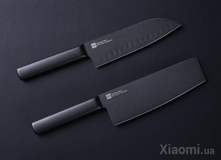 Набор ножей Xiaomi Huo Hou Black non-stick heat knife 2 psc. set
