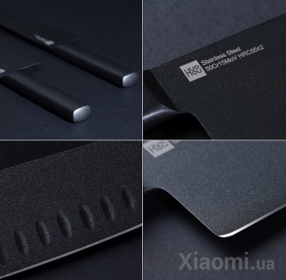 Набор ножей Xiaomi Huo Hou Black non-stick heat knife 2 psc. set