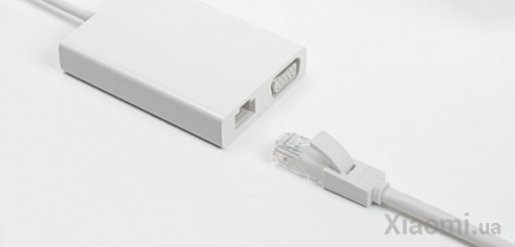 Адаптер Xiaomi Mi Multi-Adapter USB-C to VGA and Gigabit Ethernet White JGQ4005TY