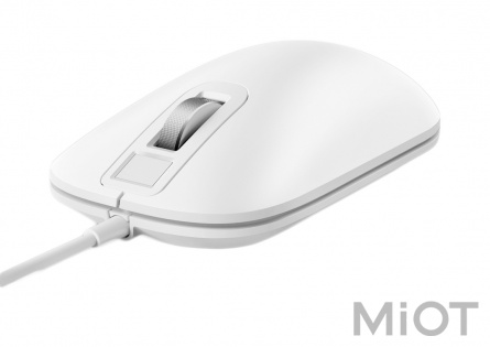 Мишка Xiaomi Jessis J1 Fingerprint Identification Mouse USB White (J1W)