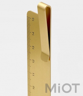 Металева лінійка-закладка Xiaomi KACO 15 cm Gold K1406