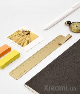 Металлическая линейка-закладка Xiaomi KACO RUMA 15 cm Gold K1406