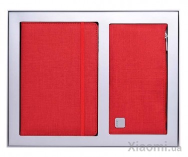 Набор Xiaomi KACO Classic Business Gift Set Memory Alio Notebook + Multi-Function Bag Red