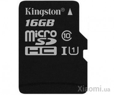 Карта памяти KINGSTON MicroSD 16GB class10 UHS-I (SDC10G2/16GBSP)