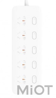 Подовжувач Xiaomi KingMi Power Strip (5 розеток; без USB; 5 викл) White QC0505