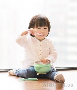 Детские силиконовые ложки Xiaomi Kola Mama Baby Silicone Spoons Pink + Green 2 pcs set