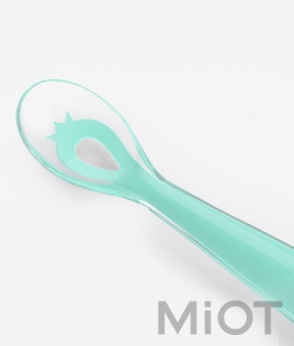 Детские силиконовые ложки Xiaomi Kola Mama Baby Silicone Spoons Pink + Green 2 pcs set