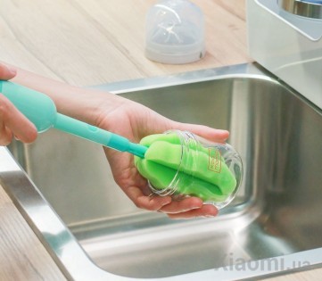 Набор для мытья бутылочек Xiaomi Kola Mama Bottle Cleaning Set Green
