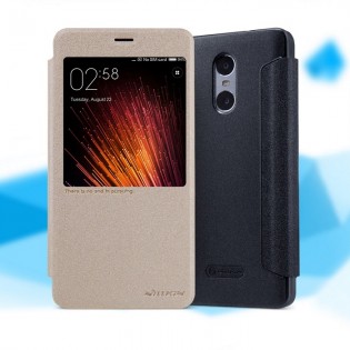 Шкіряний чохол книжка з віконцем Nillkin SP-LC HM-PRO до смартфонів Xiaomi Redmi Pro Gold