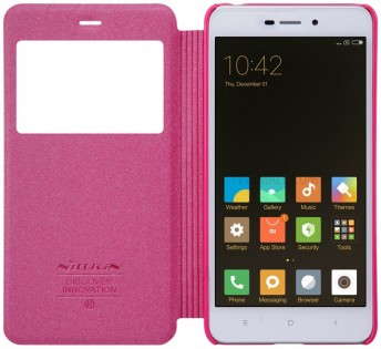 Чохол книжка з віконцем Nillkin Sparkle Leather XIAOMI RedMi 4A Red SP-LC REDMI 4A