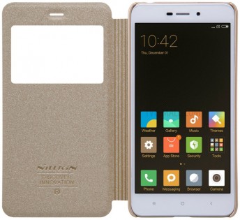 Чохол книжка з віконцем Nillkin Sparkle Leather XIAOMI RedMi 4A Gold SP-LC REDMI 4A