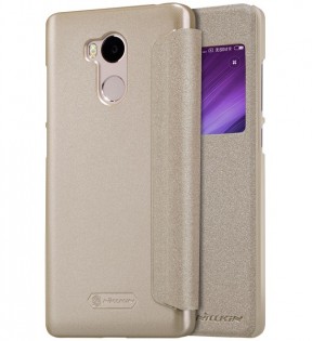 Шкіряний чохол книжка з віконцем Nillkin SP-LC REDMI4 PRO до смартфонів Xiaomi Redmi 4 Pro Gold