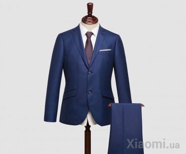 Костюм мужской Xiaomi Louise Man's Pure Wool Three-Action Suit Blue L size 175/86A
