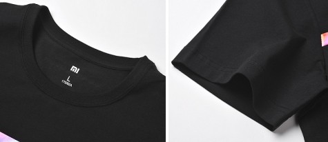 Футболка Xiaomi Mi LOGO pattern round neck short sleeve T shirt Black L 1170800050