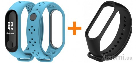 Фитнес браслет Xiaomi Mi Band 3 Sport Blue + Черный ремешок в Подарок!