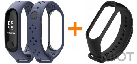 Фітнес браслет Xiaomi Mi Band 3 Sport Dark Blue + Чорний ремінець в Подарунок!