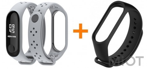 Фітнес браслет Xiaomi Mi Band 3 Sport Grey + Чорний ремінець в Подарунок!