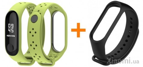 Фитнес браслет Xiaomi Mi Band 3 Sport Green + Черный ремешок в Подарок!