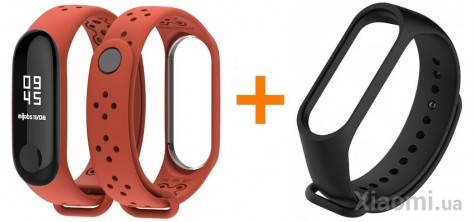 Фитнес браслет Xiaomi Mi Band 3 Sport Orange + Черный ремешок в Подарок!