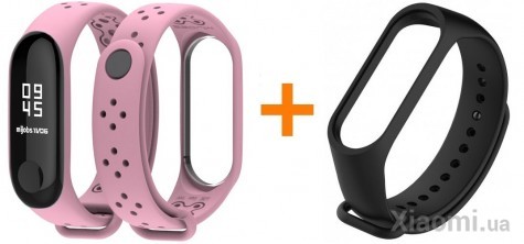 Фитнес браслет Xiaomi Mi Band 3 Sport Pink + Черный ремешок в Подарок!